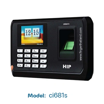   เครื่องสแกนลายนิ้วมือลงเวลา  HIP ci681s บันทึกเวลาทำงานพนักงาน Time Attendance