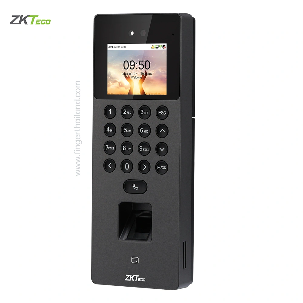 ZKTeco SenseFace 2A เครื่องลงเวลาทำงานออนไลน์ สแกนหน้าและนิ้วมือ