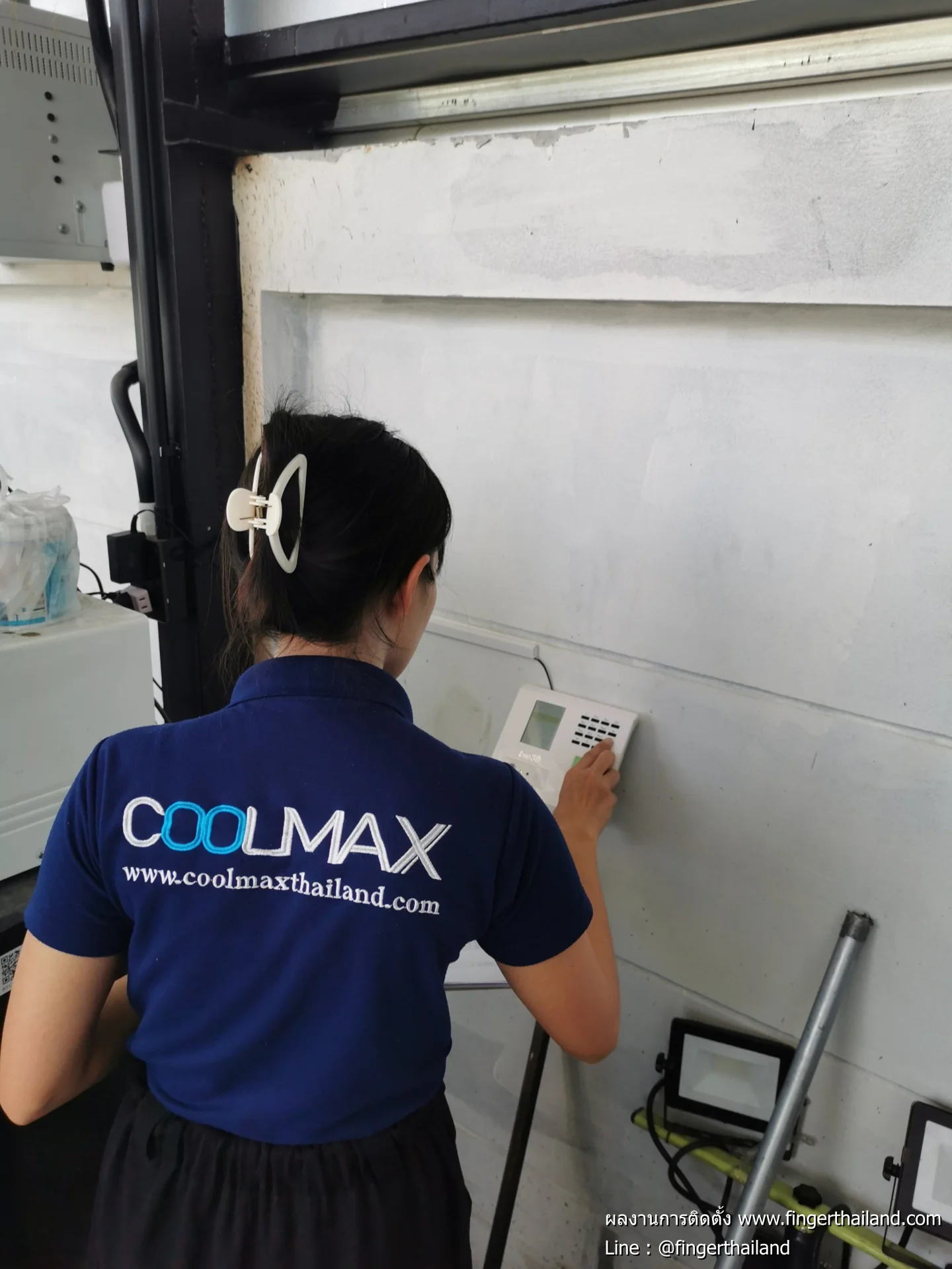 ติดตั้งระบบสแกนใหน้าโรงงาน Coolmax จำกัด สำหรับลงเวลาทำงาน